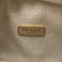プラダ PRADA ウィッカー ミニ ハンドバッグ 1BG469 ベージュ×ホワイト ラタン キャンバス 2WAYバッグ ゴールド金具 新品 未使用 かごバッグ ショルダー 三角ロゴ