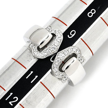 カルティエ Cartier 2C ブークルセ ホワイトゴールド K18WG ダイヤモンド #50(JP10) リング 指輪 C2 ダイヤモンド 18K 750WG 10号