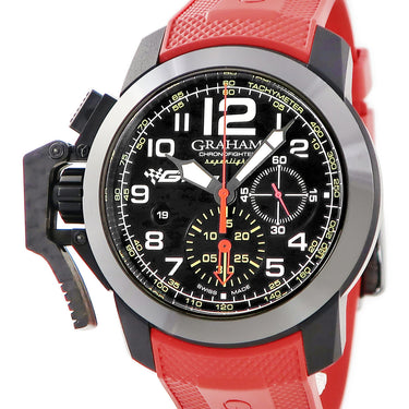 腕時計 グラハム GRAHAM クロノファイター オーバーサイズ スーパーライト GT アジア 2CCBK.B10A 自動巻き メンズ 未使用 赤 限定