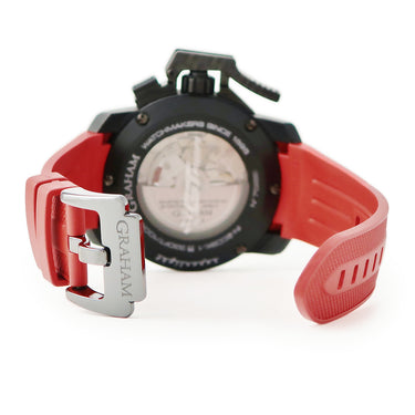 腕時計 グラハム GRAHAM クロノファイター オーバーサイズ スーパーライト GT アジア 2CCBK.B10A 自動巻き メンズ 未使用 赤 限定