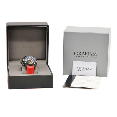 腕時計 グラハム GRAHAM クロノファイター オーバーサイズ スーパーライト GT アジア 2CCBK.B10A 自動巻き メンズ 未使用 赤 限定