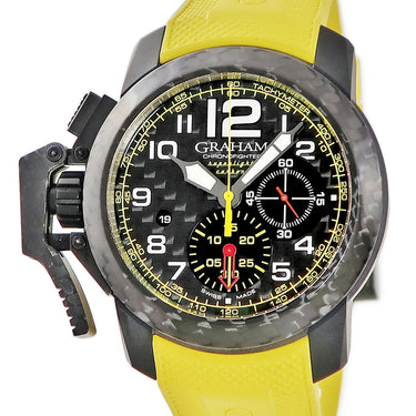 腕時計 グラハム GRAHAM クロノファイター スーパーライト カーボン イエロー 2CCBK.B15A 自動巻き メンズ 未使用 クロノグラフ 黄