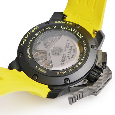 腕時計 グラハム GRAHAM クロノファイター スーパーライト カーボン イエロー 2CCBK.B15A 自動巻き メンズ 未使用 クロノグラフ 黄