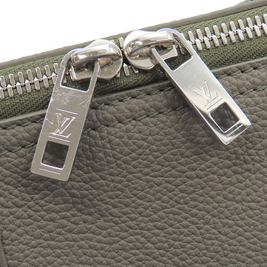 ルイヴィトン LOUIS VUITTON シティ キーポル M21437 カーキ グレインレザー 2WAYバッグ シルバー金具 深緑 ボストン ショルダー イニシャル刻印あり