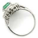 ノンブランド NON BRAND エメラルド ダイヤモンド リング プラチナシルバー Pt900 エメラルド ダイヤモンド リング 指輪 グリーン 緑 スクエア 2.0ct エメラルドカット 12.5号