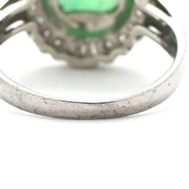 ノンブランド NON BRAND エメラルド ダイヤモンド リング プラチナシルバー Pt900 エメラルド ダイヤモンド リング 指輪 グリーン 緑 スクエア 2.0ct エメラルドカット 12.5号