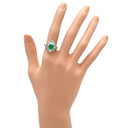 ノンブランド NON BRAND エメラルド ダイヤモンド リング プラチナシルバー Pt900 エメラルド ダイヤモンド リング 指輪 グリーン 緑 スクエア 2.0ct エメラルドカット 12.5号