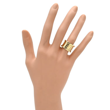 ブルガリ BVLGARI ビーゼロワン B-zero1 5バンドリング イエローゴールド K18YG #48 リング 指輪 BVLGARI イエローゴールド YG Au750 18K 18金 7.5号