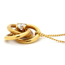 ティファニー Tiffany & Co スリーフープ ダイヤ ネックレス イエローゴールド K18YG ダイヤモンド ネックレス T&Co. Au750 18K 18金 1粒 1P