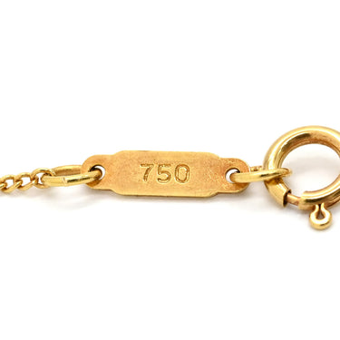 ティファニー Tiffany & Co スリーフープ ダイヤ ネックレス イエローゴールド K18YG ダイヤモンド ネックレス T&Co. Au750 18K 18金 1粒 1P