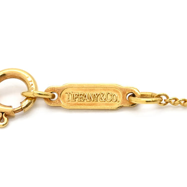 ティファニー Tiffany & Co スリーフープ ダイヤ ネックレス イエローゴールド K18YG ダイヤモンド ネックレス T&Co. Au750 18K 18金 1粒 1P