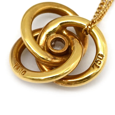 ティファニー Tiffany & Co スリーフープ ダイヤ ネックレス イエローゴールド K18YG ダイヤモンド ネックレス T&Co. Au750 18K 18金 1粒 1P