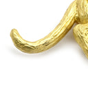 ノンブランド NON BRAND キャッツアイ 0.28ct ネコモチーフ イエローゴールド K18YG クリソベリルキャッツアイ ブローチ 猫 CAT 猫目石 18K 18金 750AU アニマルモチーフ