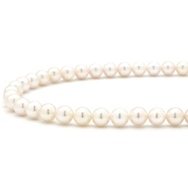 ノンブランド NON BRAND パール パールホワイト パール シルバー ネックレス 真珠 あこやパール フォーマル 一連 750 アコヤ真珠 42.5cm ラウンドシェイプ