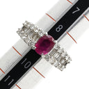 ノンブランド NON BRAND ルビー 1.1ct ダイヤリング プラチナシルバー Pt900 ルビー ダイヤモンド リング 指輪 レッド 赤 1石 オーバルミックスカット ダイヤモンド 指輪 9号