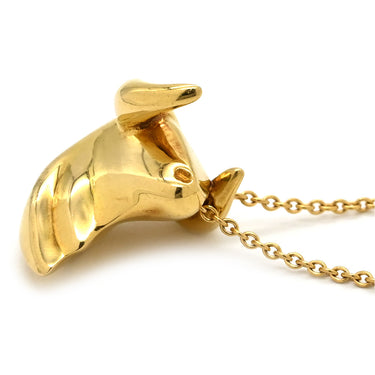 ティファニー Tiffany & Co イエローゴールド K18YG ネックレス T＆Co. エルサ ペレッティ Au750 18K 18金 ブルモチーフ