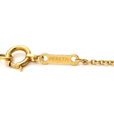 ティファニー Tiffany & Co イエローゴールド K18YG ネックレス T＆Co. エルサ ペレッティ Au750 18K 18金 ブルモチーフ