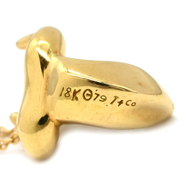 ティファニー Tiffany & Co イエローゴールド K18YG ネックレス T＆Co. エルサ ペレッティ Au750 18K 18金 ブルモチーフ