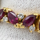 ノンブランド NON BRAND ルビー ダイヤリング イエローゴールド K18YG ルビー ダイヤモンド リング 指輪 レッド 赤 オーバルミックスカット 18K 750 YG 11号