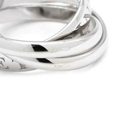 カルティエ Cartier トリニティ 1998年クリスマス限定 ホワイトゴールド K18WG #55 リング 指輪 ホワイトゴールド Au750 18K 18金 3重 3連 13号
