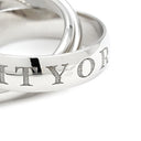 カルティエ Cartier トリニティ 1998年クリスマス限定 ホワイトゴールド K18WG #55 リング 指輪 ホワイトゴールド Au750 18K 18金 3重 3連 13号