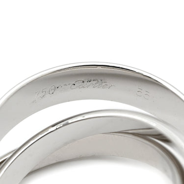 カルティエ Cartier トリニティ 1998年クリスマス限定 ホワイトゴールド K18WG #55 リング 指輪 ホワイトゴールド Au750 18K 18金 3重 3連 13号