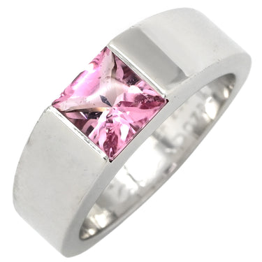 カルティエ Cartier タンクリング ピンクXホワイトゴールド K18WG ピンクトルマリン #50(JP10) リング 指輪 750 18金 18K 9.5号