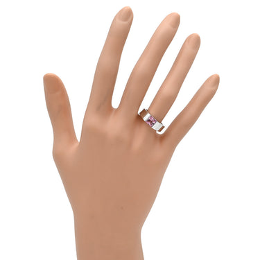 カルティエ Cartier タンクリング ピンクXホワイトゴールド K18WG ピンクトルマリン #50(JP10) リング 指輪 750 18金 18K 9.5号