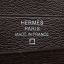 エルメス HERMES ベアンコンパクト ハバナ アリゲーター 二つ折り財布 シルバー金具 茶 クロコ