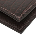 エルメス HERMES ベアンコンパクト ハバナ アリゲーター 二つ折り財布 シルバー金具 茶 クロコ