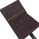 エルメス HERMES ベアンコンパクト ハバナ アリゲーター 二つ折り財布 シルバー金具 茶 クロコ