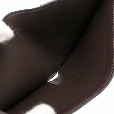 エルメス HERMES ベアンコンパクト ハバナ アリゲーター 二つ折り財布 シルバー金具 茶 クロコ