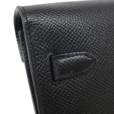 エルメス HERMES ケリーウォレット ロング トゥーゴー ブラック ヴォーエプソン 長財布 ゴールド金具 黒 ショルダー