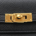 エルメス HERMES ケリーウォレット ロング トゥーゴー ブラック ヴォーエプソン 長財布 ゴールド金具 黒 ショルダー