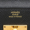 エルメス HERMES ケリーウォレット ロング トゥーゴー ブラック ヴォーエプソン 長財布 ゴールド金具 黒 ショルダー