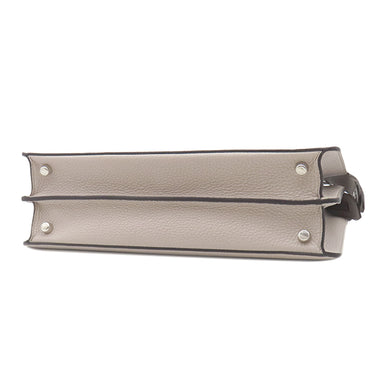 フェンディ FENDI ピーカブー アイ シー ユー ミディアム 7VA529 グレー レザー 2WAYバッグ シルバー金具 ISeeU ハンドバッグ ショルダーバッグ