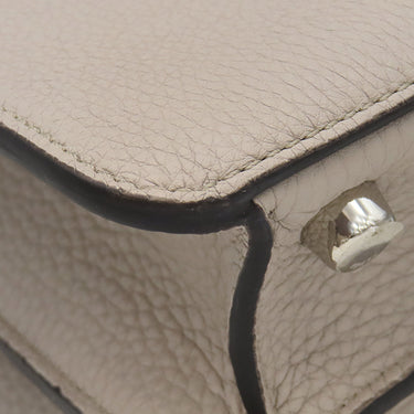 フェンディ FENDI ピーカブー アイ シー ユー ミディアム 7VA529 グレー レザー 2WAYバッグ シルバー金具 ISeeU ハンドバッグ ショルダーバッグ