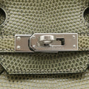 エルメス HERMES バーキン25 グリフォンセ リザード ハンドバッグ シルバー金具
