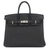 エルメス HERMES バーキン25 ブラック トゴ ハンドバッグ シルバー金具 黒 新品 未使用