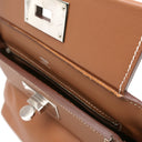 エルメス HERMES サック ヴァンキャトル 24/24 ミニ 21 ゴールド エバーカラー スイフト 2WAYバッグ シルバー金具 茶 ショルダー