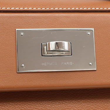 エルメス HERMES サック ヴァンキャトル 24/24 ミニ 21 ゴールド エバーカラー スイフト 2WAYバッグ シルバー金具 茶 ショルダー