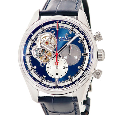 腕時計 ゼニス ZENITH クロノマスター 1969 エルプリメロ オープン 03.2040.4061/52.C700 自動巻き メンズ ブルー スモールセコンド