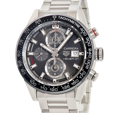 腕時計 タグホイヤー TAG Heuer カレラ キャリバー ホイヤー01 43mm クロノグラフ CAR201W.BA0714 自動巻き メンズ デイト グレー