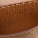 エルメス HERMES コンスタンス3 ミニ ゴールド ヴォーエプソン ショルダーバッグ ゴールド金具 茶