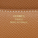 エルメス HERMES コンスタンス3 ミニ ゴールド ヴォーエプソン ショルダーバッグ ゴールド金具 茶