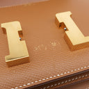 エルメス HERMES コンスタンス3 ミニ ゴールド ヴォーエプソン ショルダーバッグ ゴールド金具 茶