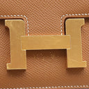 エルメス HERMES コンスタンス3 ミニ ゴールド ヴォーエプソン ショルダーバッグ ゴールド金具 茶