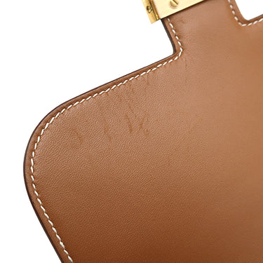 エルメス HERMES コンスタンス3 ミニ ゴールド ヴォーエプソン ショルダーバッグ ゴールド金具 茶