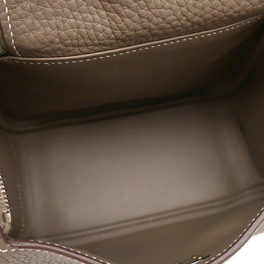 エルメス HERMES リンディ ミニ 20 エトゥープ トリヨンクレマンス ショルダーバッグ シルバー金具 グレージュ