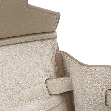 エルメス HERMES バーキン25 クレ トゴ ハンドバッグ ローズゴールド金具 オフホワイト RG PG